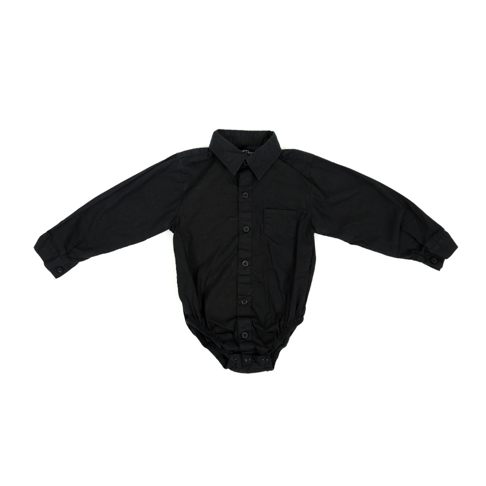 LITTLEST PRINCE button down onesie, boy’s 24M